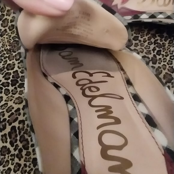 2723 Size 7.5 Sam Edelman Black And White Embellished Slides - Picture 5 of 9